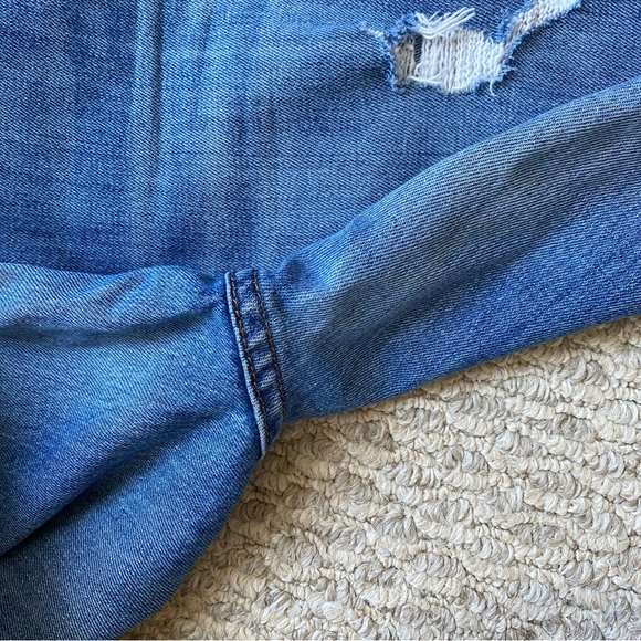 MADEWELL THE HIGH-RISE SLIM BOYFRIEND JEANS DISTRESSED HOLES 29 - Picture 6 of 9